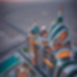 Aerial view of وحده مول showcasing its unique architectural design.