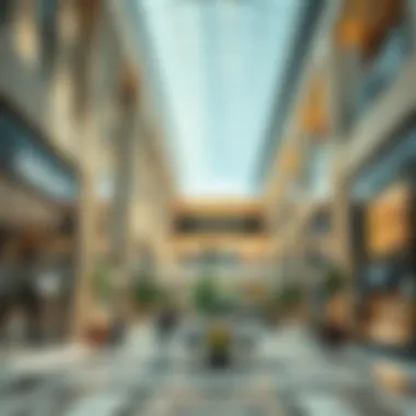 Interior shot highlighting the modern retail spaces within وحده مول.