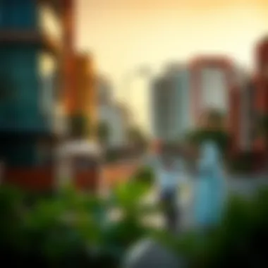 Vibrant streetscape of Villa Nova neighborhood