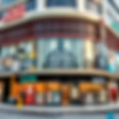 Vibrant storefronts at Zahia City Center showcasing diverse retail options