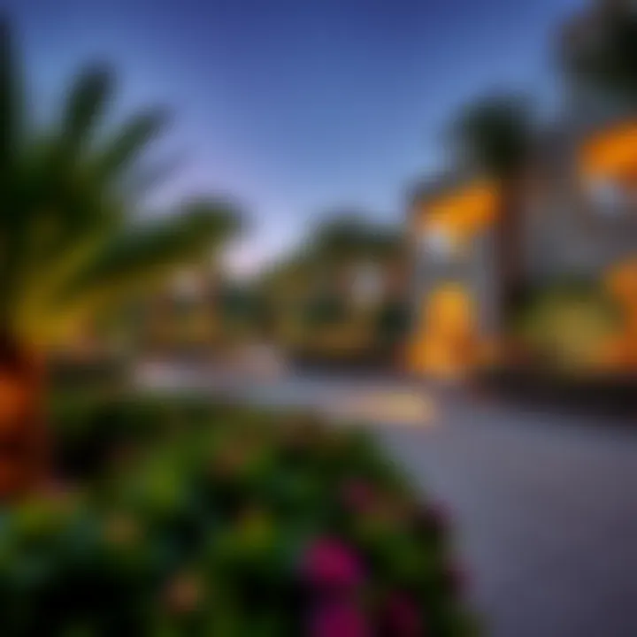 Beautiful landscaping surrounding Zaya Hameni